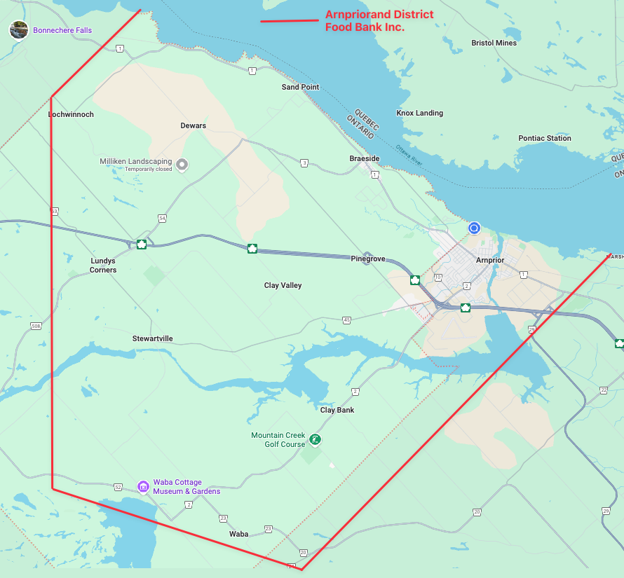 Arnprior and District Food Bank-Service Area